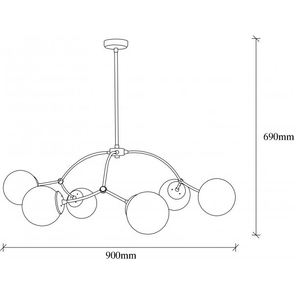 Kromozom taklampa 1022 - Svart Kromozom taklampa 1022 - Svart