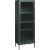 Dobb donkergroene metalen kast met glazen deur H160 cm