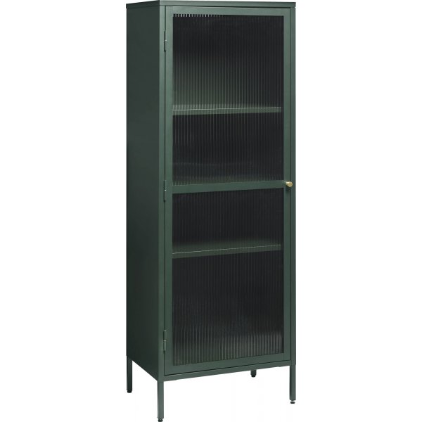 Armoire mtal vert fonc Dobb avec porte vitre H160 cm