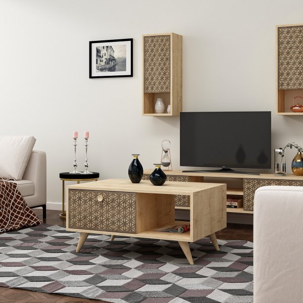 New York salontafel 90 x 60 cm - Saffier eiken New York salontafel 90 x 60 cm - Saffier eiken