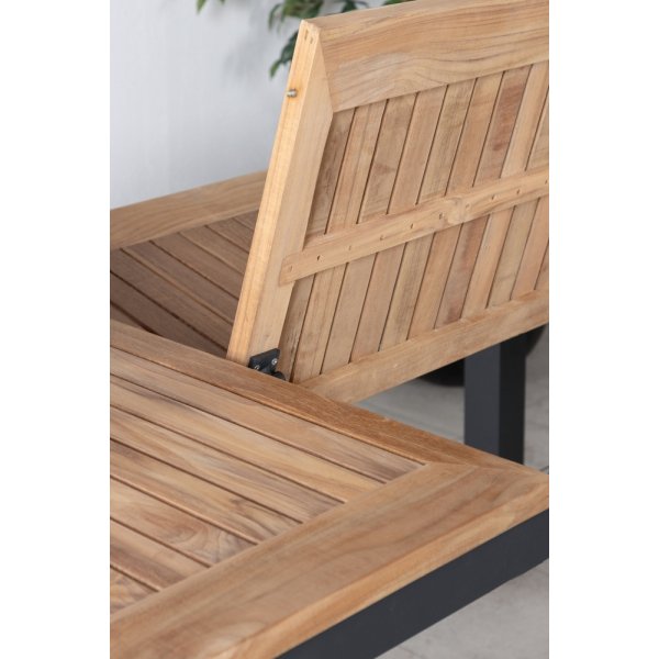 Panama matbord 210 x 90 cm - Svart/Natur Panama matbord 210 x 90 cm - Svart/Natur