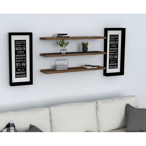 Boss wandplank - Walnoot Boss wandplank - Walnoot