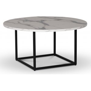 Sintorp runt soffbord Ø90 cm - Vit marmor (Exklusivt laminat) Sintorp runt soffbord Ø90 cm - Vit marmor (Exklusivt laminat)