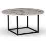 Sintorp runt soffbord 90 cm - Vit marmor (Exklusivt laminat)