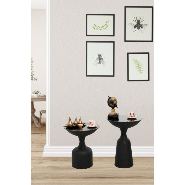 Chalice sidobord set 46/56 cm - Svart Chalice sidobord set 46/56 cm - Svart