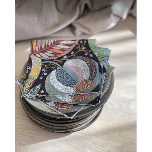 Serviettes en papier A&E, paquet de 25 - Bleu