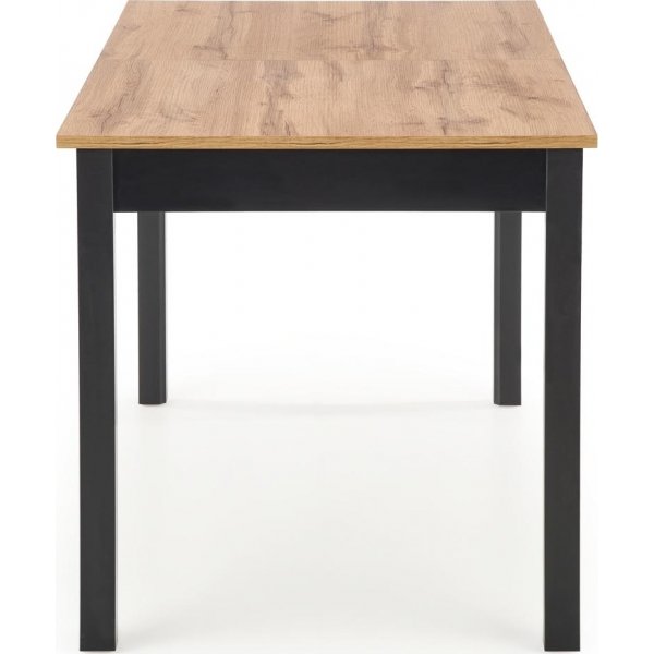 Table  manger Rainer 124-168 cm - Chne Wotan/noir