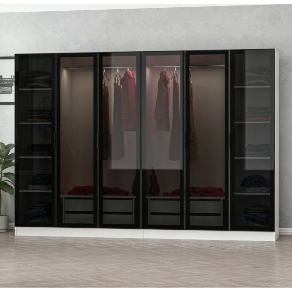 Cavolo kledingkast 270 cm, variant B - Wit Cavolo kledingkast 270 cm, variant B - Wit