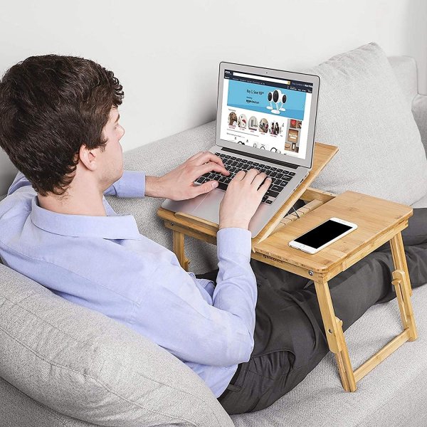 Table pour ordinateur portable Melania - Bambou