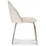 Plaza matgrupp, marmorbord med 4 st Plaza sammetsstolar - Beige/Gr/Mssing