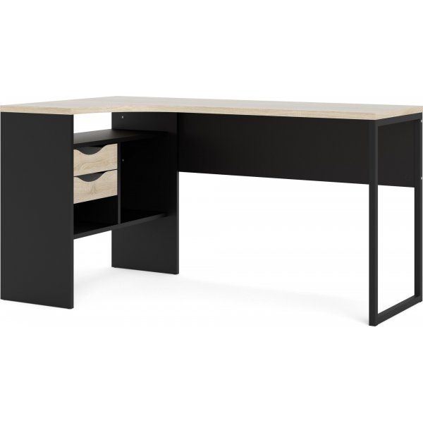 Function Plus skrivbord 145,1 x 81 x 76,8 cm - Svart/ek