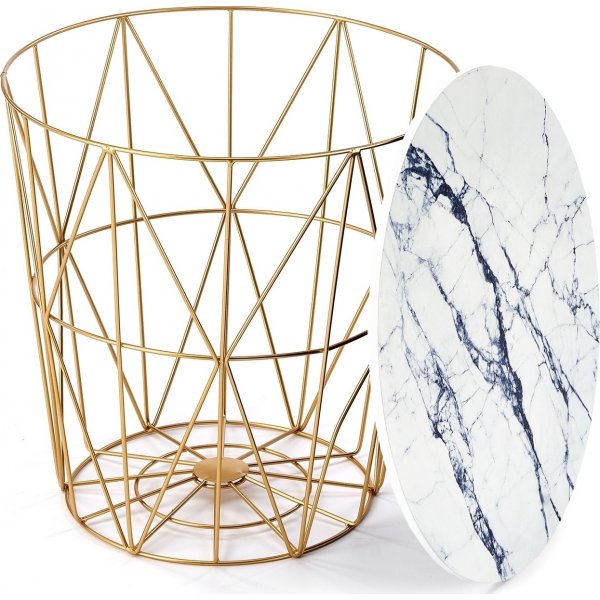Soffbord marmor / guld Ø42 cm Soffbord marmor / guld Ø42 cm