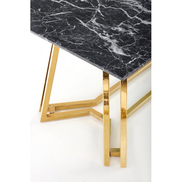 Table  manger Juke 160x90 cm - Marbre noir/or