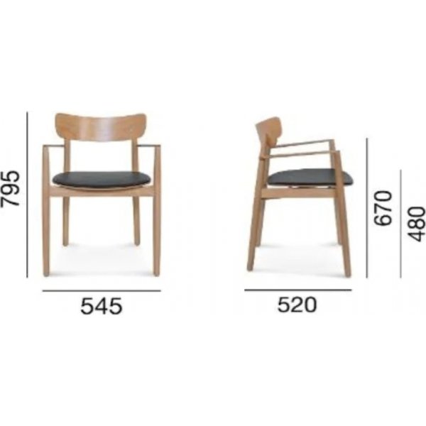Chaise à cadre Nopp avec assise rembourrée - Couleur optionnelle du cadre et du rembourrage Chaise à cadre Nopp avec assise rembourrée - Couleur optionnelle du cadre et du rembourrage