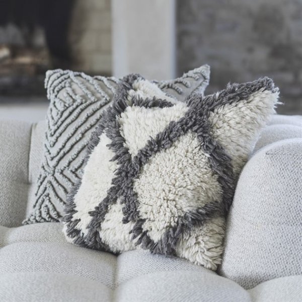 Housse de coussin Ellora 50 x 50 cm - Naturel/Marron Housse de coussin Ellora 50 x 50 cm - Naturel/Marron