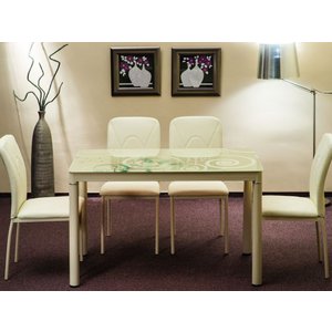 Table  manger Anastasia 80 cm - Blanc crme