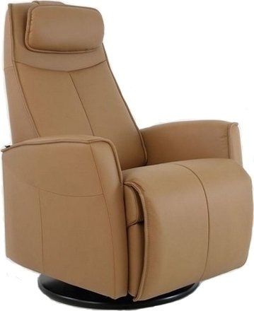 Hjellegjerde Loft reclinerfåtölj (El-funktion) - Brun helskinn - Reclinerfåtöljer, Fåtöljer