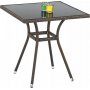 Benin matbord 70 cm - Mrkbrun konstrotting + Textilskydd fr mbler