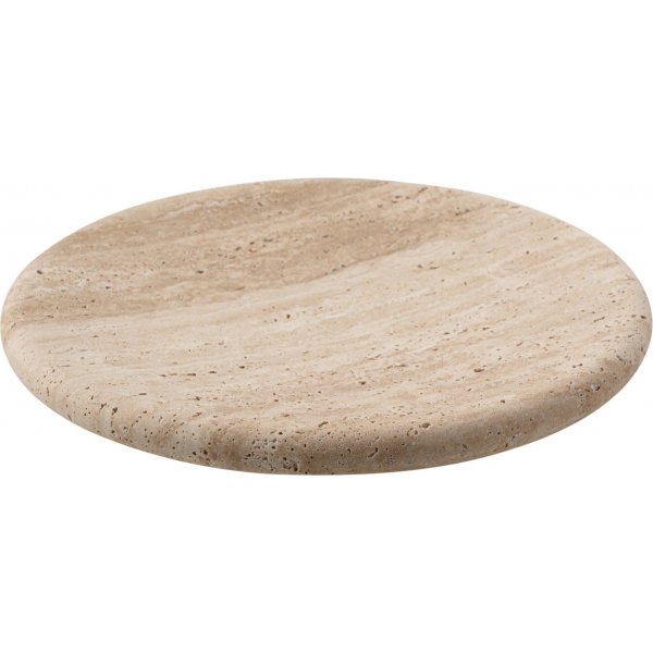 Kakfat i beige Travertinmarmor