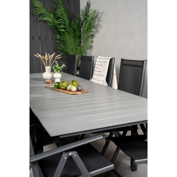 Levels utematgrupp med 10 st Break stolar - Svart/Grå Levels utematgrupp med 10 st Break stolar - Svart/Grå