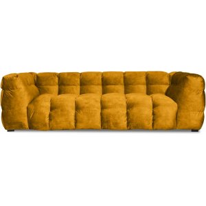Nivou 3-sits soffa i gult tyg