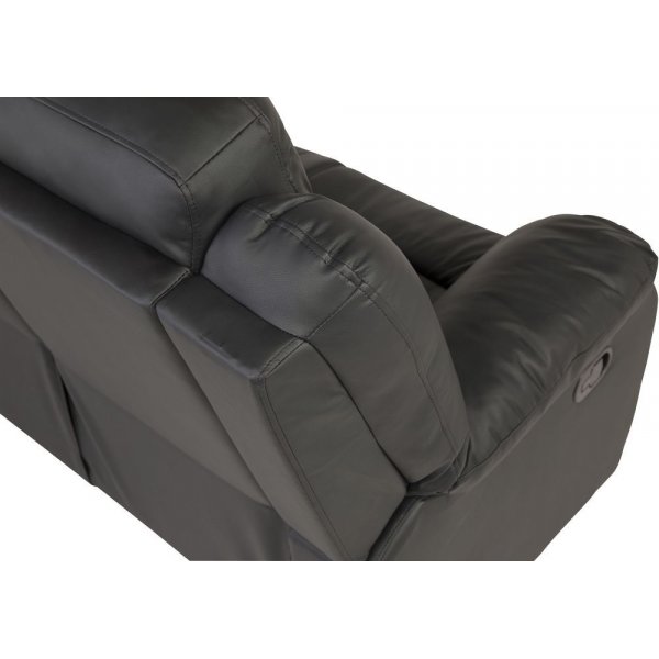 Mozart 3-sits Reclinersoffa - Svart PU Mozart 3-sits Reclinersoffa - Svart PU