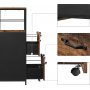 Astra arkivskp 41 x 40 x 108 cm - Brun/svart