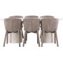 Matbord Narvik med 6st Astoria stolar - Brun/beige