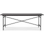 Revel matbord 200 cm - Svart / Brunbetsad ek