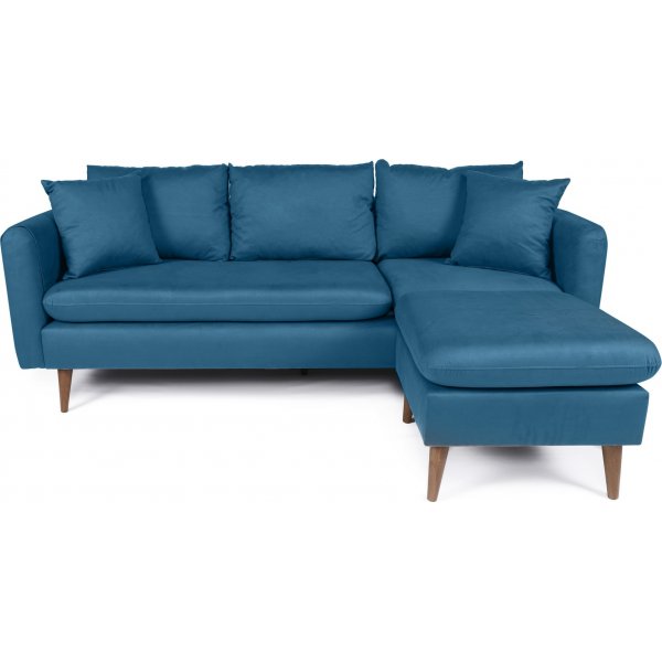 Canap divan droit Sofia - Bleu fonc