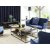 Baldor Lounge fauteuil in blauw fluweel