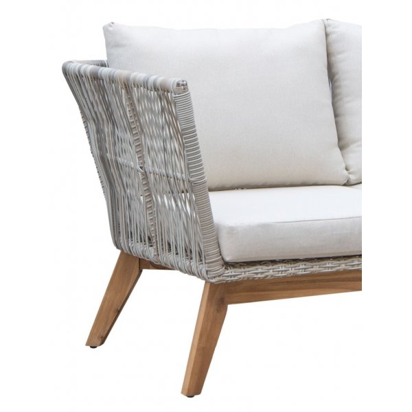 Inez utesoffgrupp med soffbord - Gr konstrotting & Akacia | Hrnsoffa