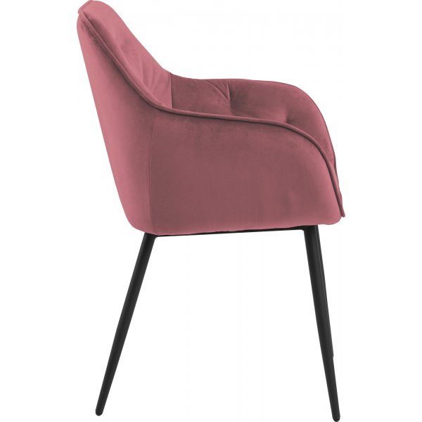 Fauteuil Brooke - Rose/noir