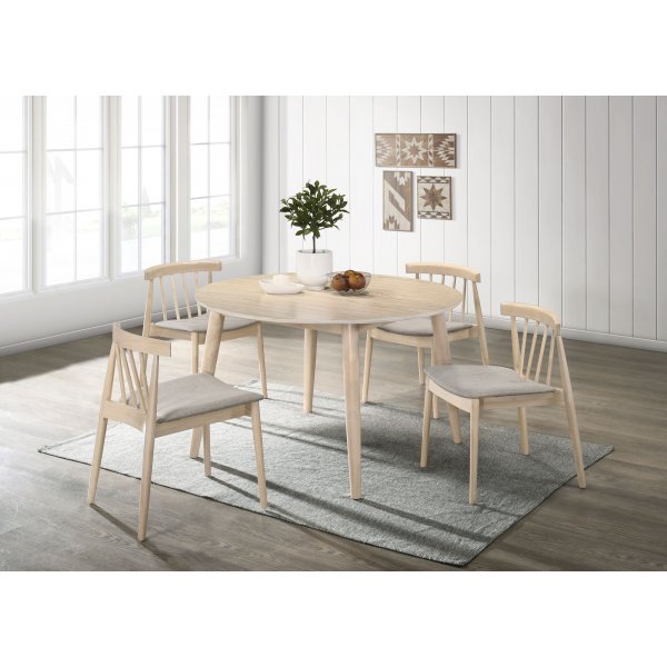 Matbord Ø120 cm whitewash - Florence Matbord Ø120 cm whitewash - Florence