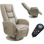 Massageftlj i beige PVC med fjrrkontroll