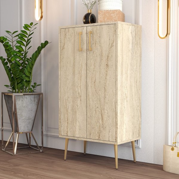 Prag skoskåp - Travertin Prag skoskåp - Travertin