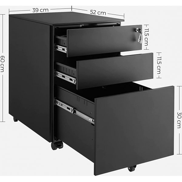 Bille doos 52 x 39 cm - Zwart
