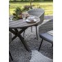 Utegrupp Aster: Scottsdale runt brunt matbord 112 cm inklusive 4 st Aster karmstolar i gr konstrotting