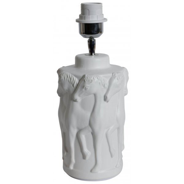 Bordslampa dansande hstar H31 cm - Vit
