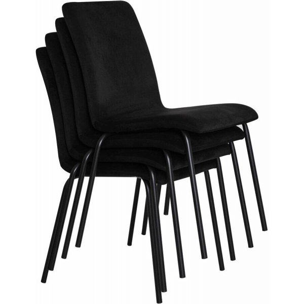 Chaise Isak - Velours noir