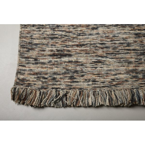 Tapis en laine tissé à plat Dante - Gris/noir Tapis en laine tissé à plat Dante - Gris/noir