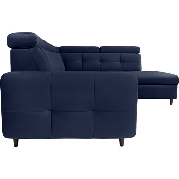 Matras hrnbddsoffa med ppet avslut hger - Bl