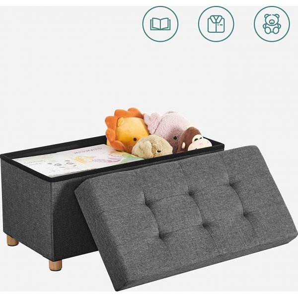 Banc Fideli avec rangement - Gris Banc Fideli avec rangement - Gris