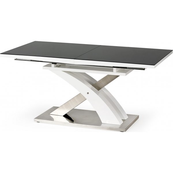 Bonita eettafel 160-220 cm - Wit/zwart Bonita eettafel 160-220 cm - Wit/zwart