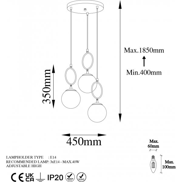 Ring taklampa 13437 - Vit Ring taklampa 13437 - Vit
