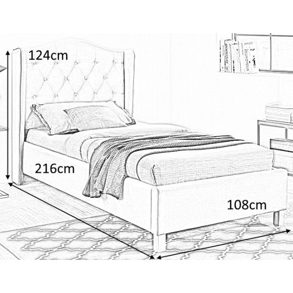Duncan sngram 90x200 cm - Gr sammet