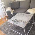 Accent soffbord i marmor ger vardagsrummet ett vackert lyft! Accent soffbord 75 - vit / vit