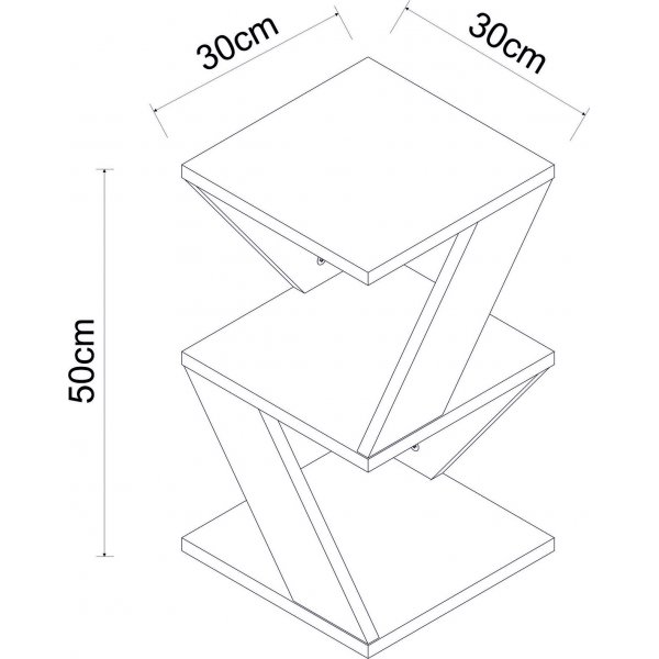 Albeni sidobord 30 x 30 cm - Vit Albeni sidobord 30 x 30 cm - Vit
