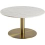 Corby soffbord 80 cm - Vit marmor/mssing