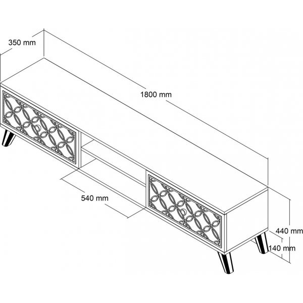 Banc multimdia Class Noyer/bleu